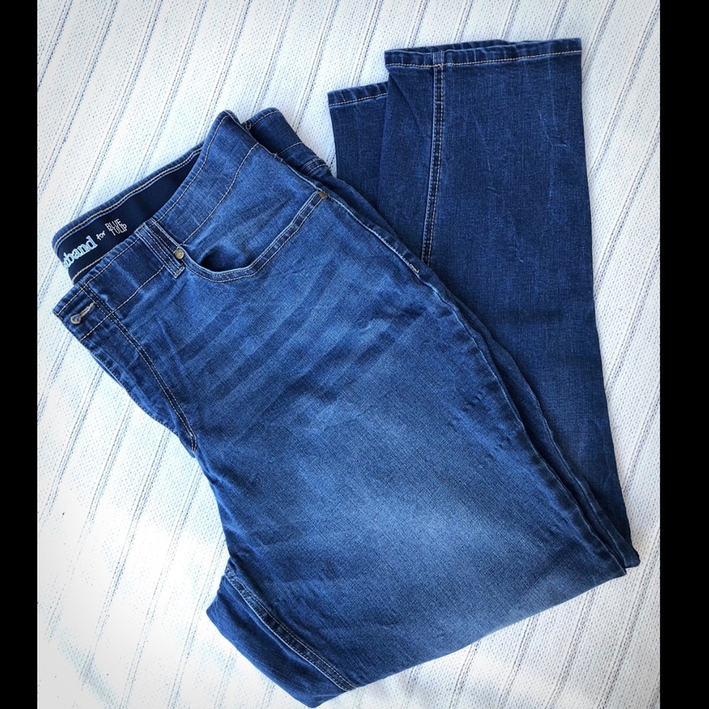Medium wash, plus size skinny jeans